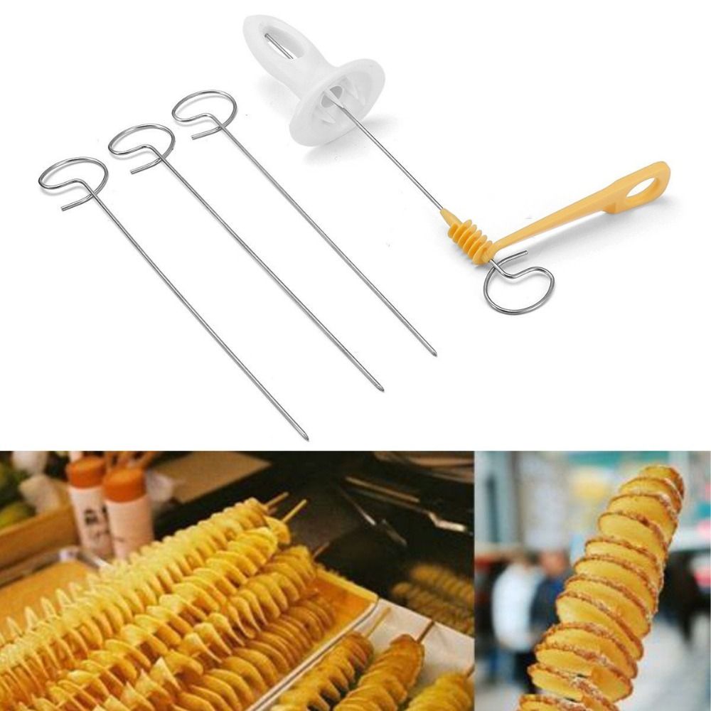 2019 Creative Tornado Potato Spiral Cutter Slicer Manual Spiral French Fry Cutter  Potato Tower Chips Making Twist Shredder Cooking Tools Supplies From ...