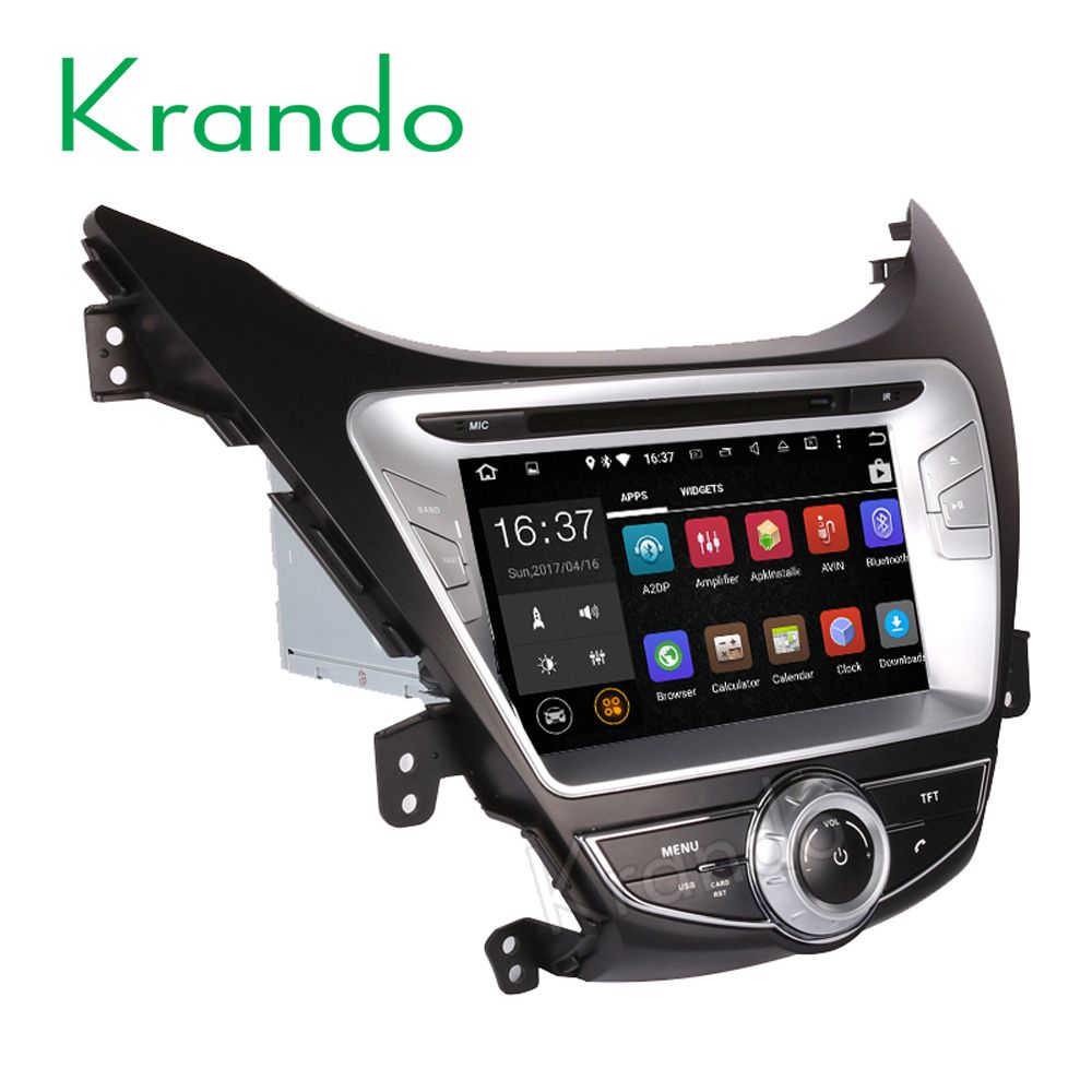 Krando 8 Android 8 0 car dvd radio gps dvd navigation multimedia system for Hyundai Elantra Avante 2011-2013 palyer WIFI 3G DAB