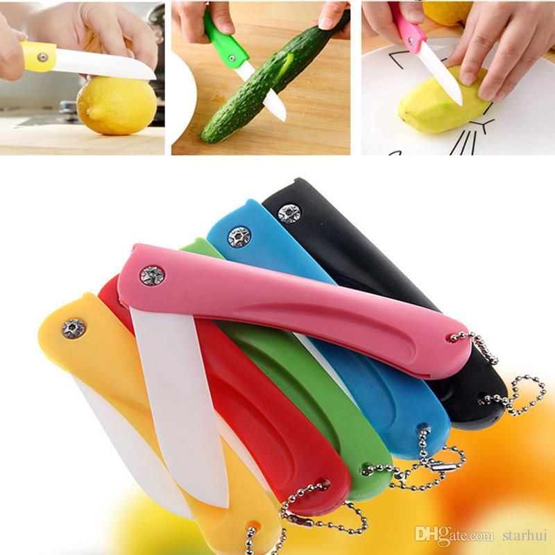 2019 Portable Ceramic Fruit Vegetable Knives Multi Color Outdoor Fold