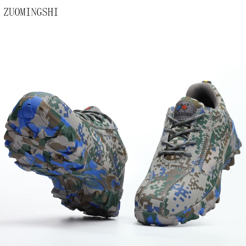camouflage steel toe boots