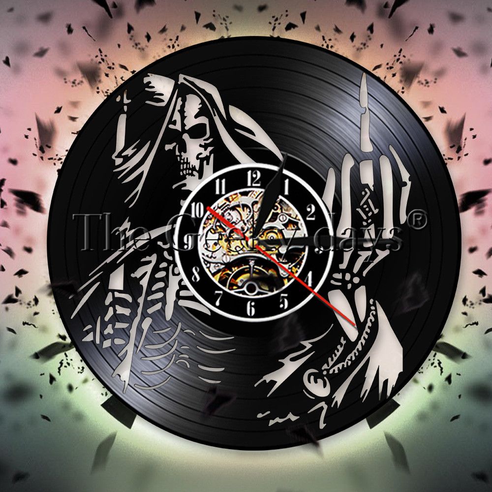 Spiral Punk Bone Para Cráneo Disco Regalo Reloj De Dedo Hasta El Esqueleto Medio Pared Tuyo Finger Vinilo Hogar Decoración O8n0kXPw