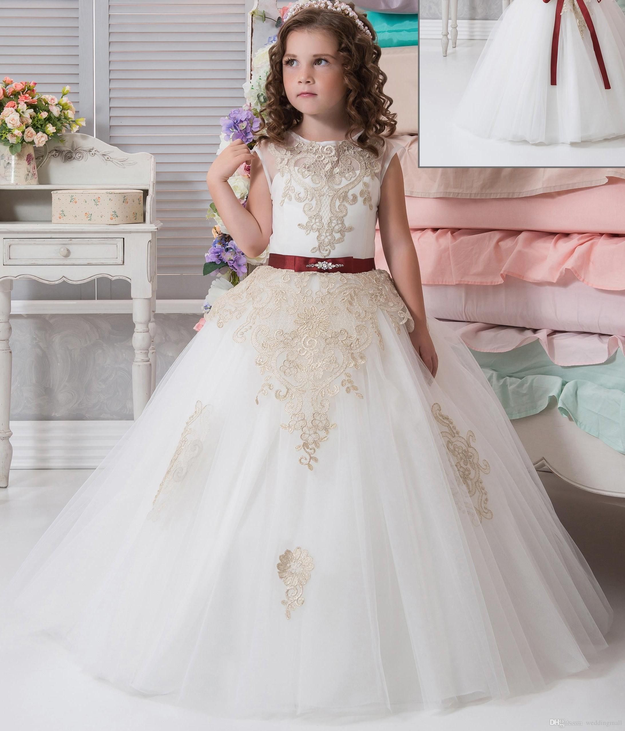 soft white flower girl dresses