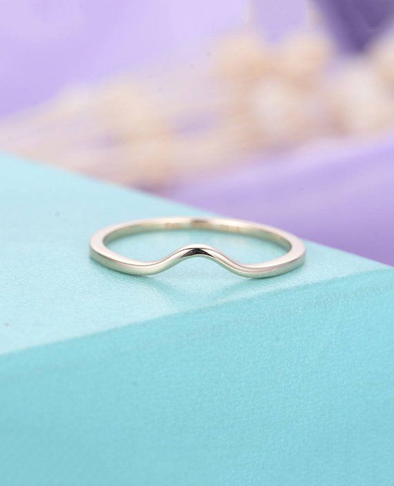 2019 Myray Solid 14k Rose Gold Plain Wedding Band Engagement Ring