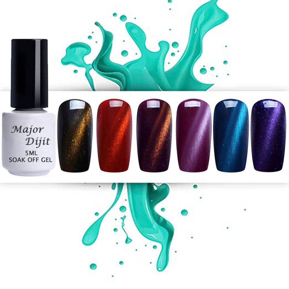 5ml Cat Eye Uv Gel Nail Polish Soak Off Uv Led Lacquer 6 Bottles Gel