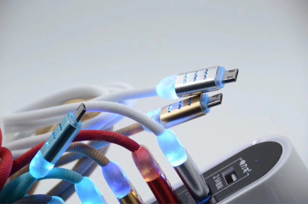 High Speed Micro USB LED Visible Light Cable 1m 3ft Charge Data Sync