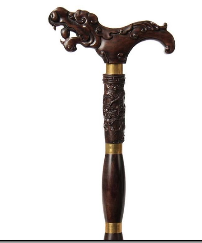 Großhandel Gehhilfe Gehstock Aus Holzkrücke Alte Mahagoni Hahnprodukte