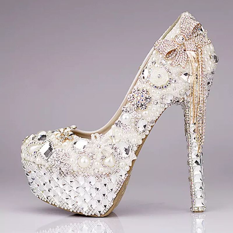 scarpe da sposa glitter