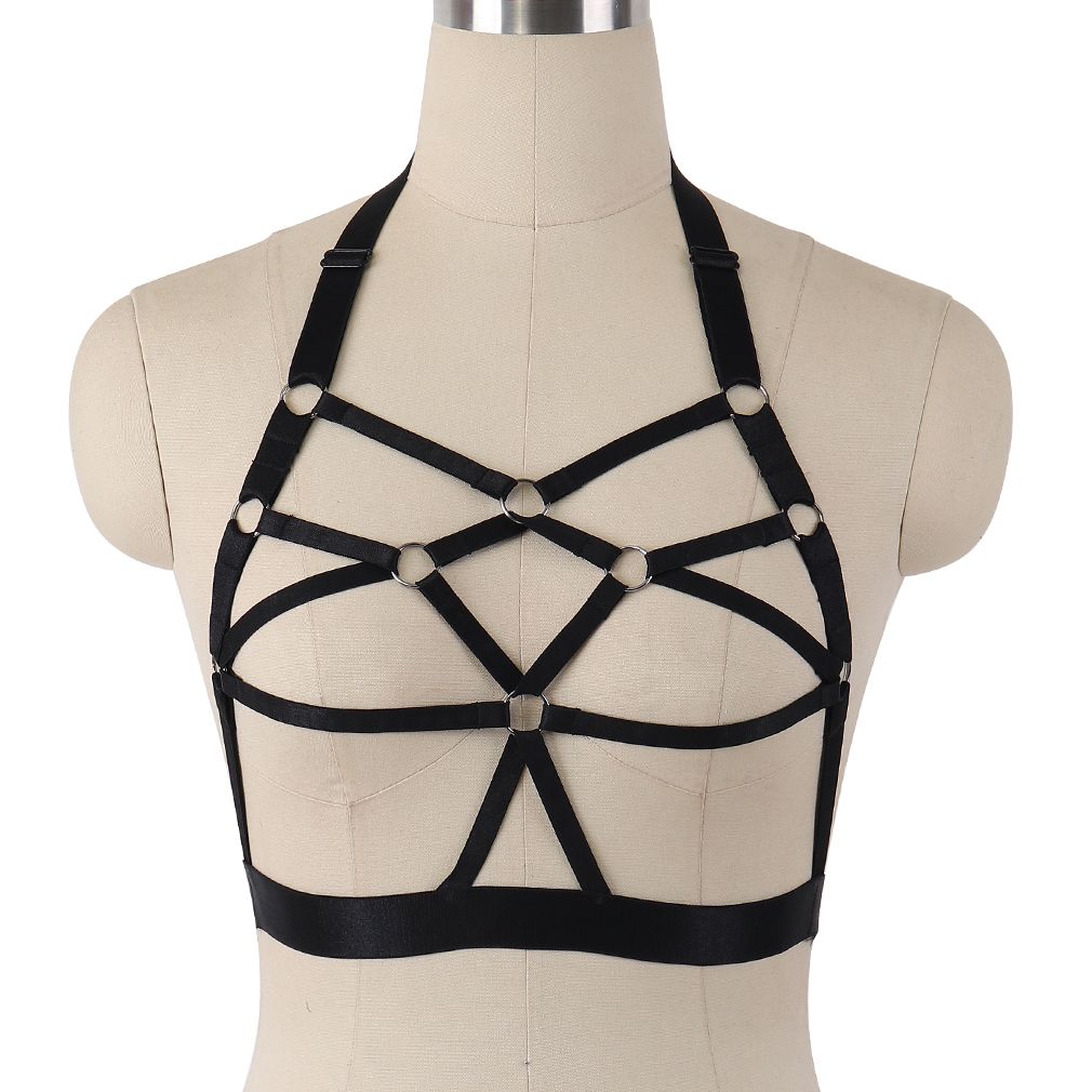 Harnais De Corps Femme Punk BBOHSS - Porte-jarretelles Réglable, Style Gothique