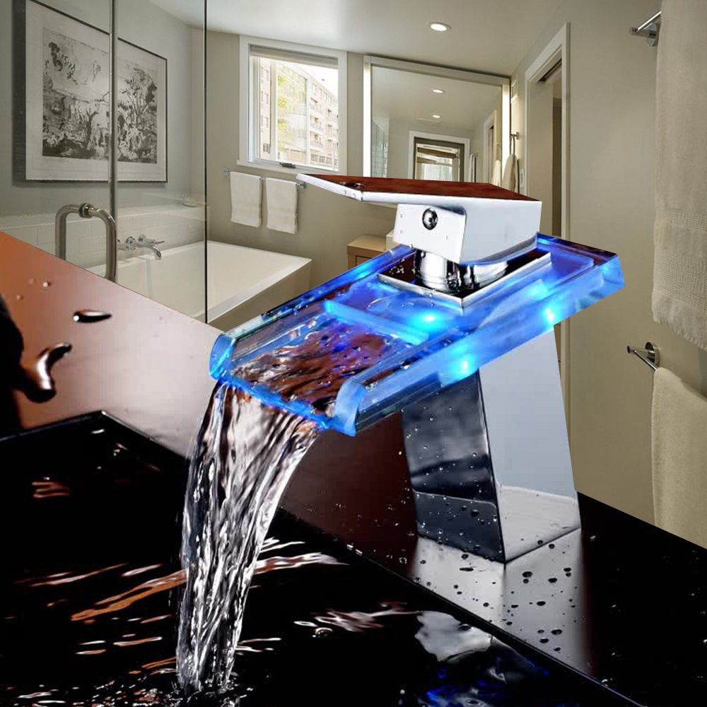 Led Badezimmer, großhandel led badezimmer wasserfall wasserhahn glas auslauf, Design ideen