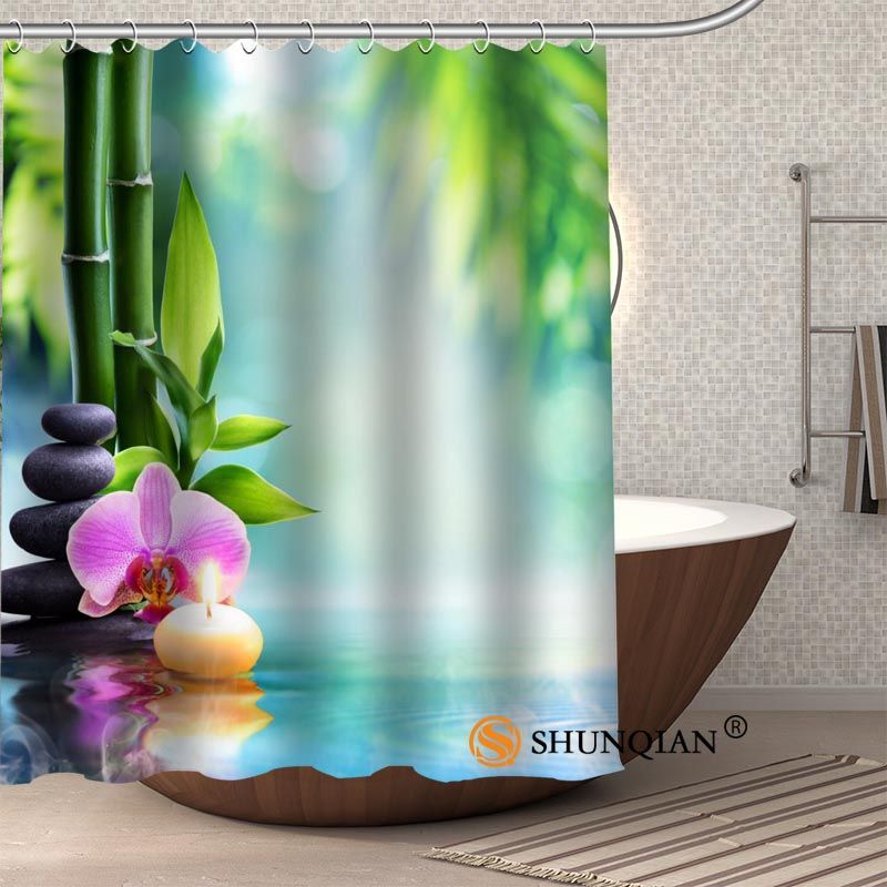 2019 Wjy504k4 Custom Spa Zen Stones Flowers Bamboo Fabric 2019 Wjy504k4 Custom Spa Zen Stones Flowers Bamboo Fabric Modern Shower Curtain Bathroom Waterproof Fy4 From Williem 21 04 Dhgate Com