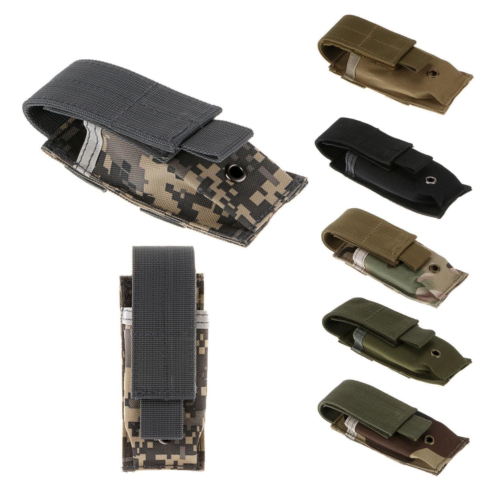 2020 Molle Single Pistol Mag Magazine Pouch Flashlight/Tool Knife Sheath Cartridge Clip Holster