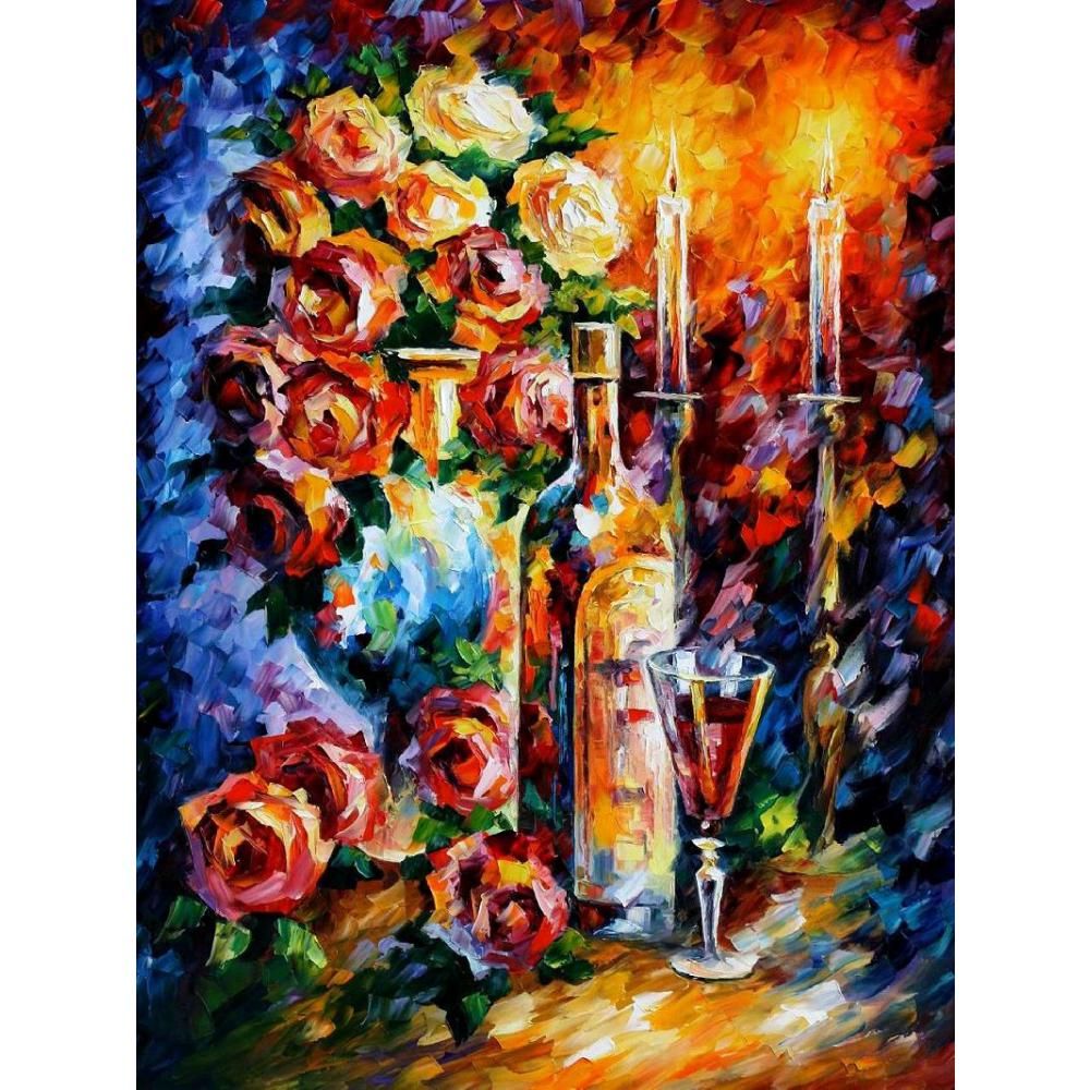 2019 hand painted leonid afremov famous oil paintings red wine
