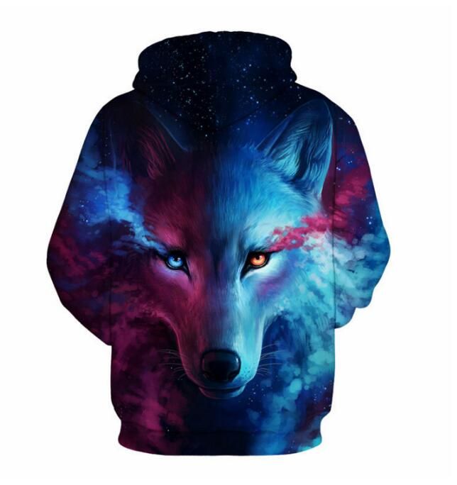 Compra 3D Color Estrella Cabeza De Lobo De Impresión Suéter Con Capucha  Amantes Ropa Suéter De Moda 2018 Venta Caliente Suéter De Primavera Mujer  Hombres Suéter Más Tamaño Barato | Entrega Rápida