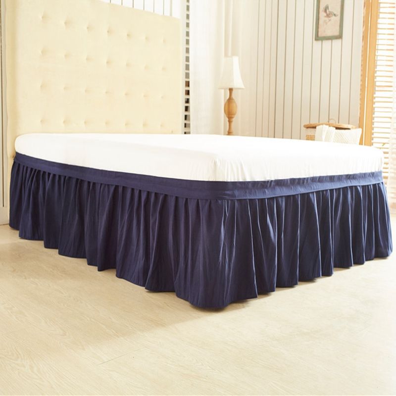 Wrap Around Solid Ruffled Bed Skirt Color Black Blue Pink Wrap Around Solid Ruffled Bed Skirt Color Black Blue Pink Green Red Gray Orange Brown Twin Queen King Size Soft 20 Inch Drop Bedskirt Gold