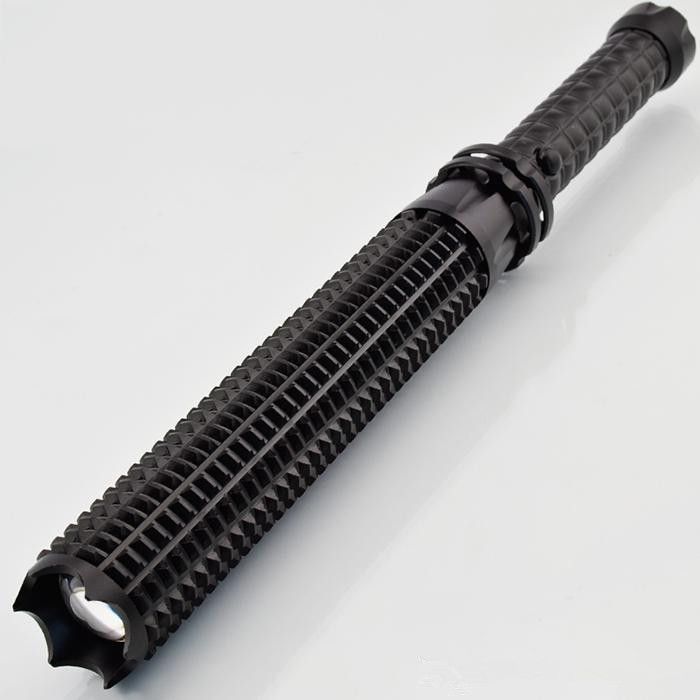 Waterproof Zoomable CREE Q5 LED Flashlight Spiked Mace Baseball Bat
