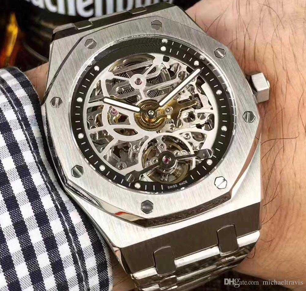 Best Selling Men Watch Series Silver Case Hollow Dial Automatic