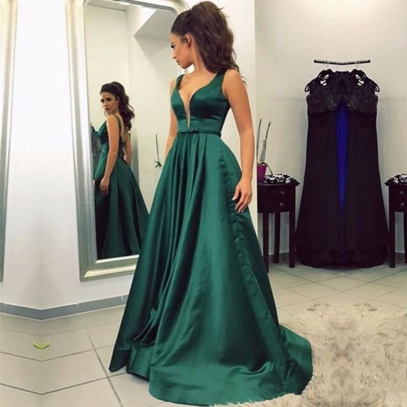 robe vert emeraude soiree