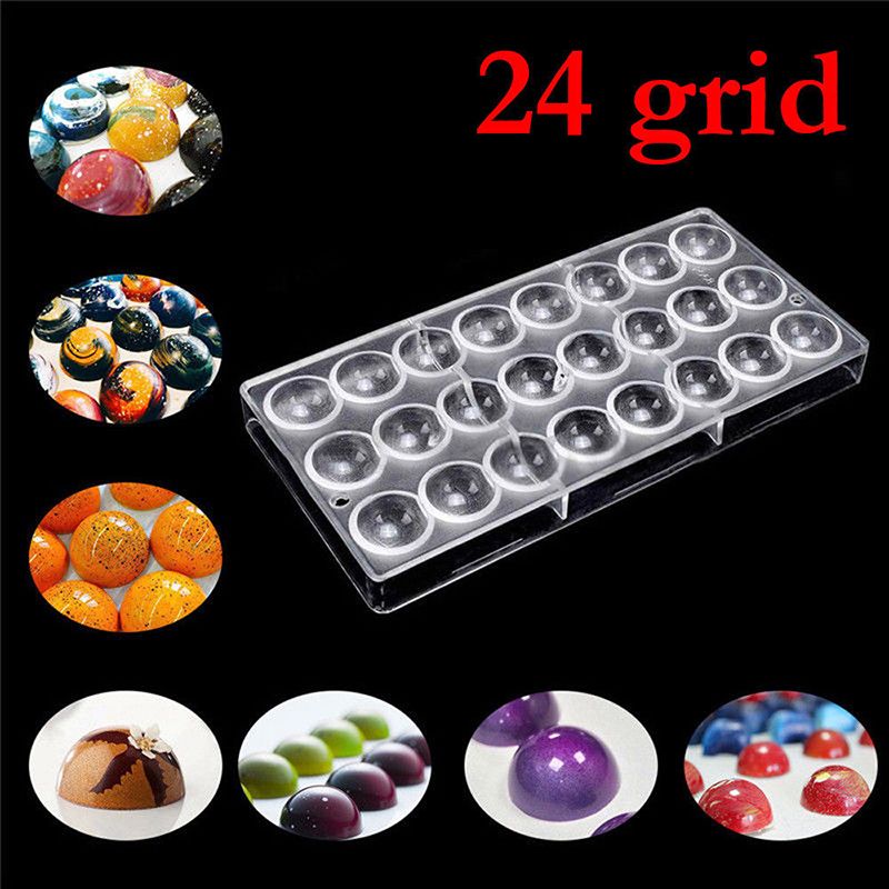 2018 24 Hole Diy Half Ball Chocolate Maker Mold Clear Polycarbonate 2018 24 Hole Diy Half Ball Chocolate Maker Mold Clear Polycarbonate Pc Semi Round Candy Small Cake Mould Pastry Tools From Zhexie 49 Dhgate Com