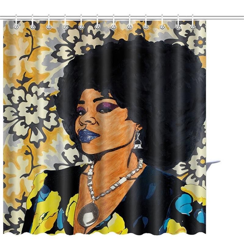 3d India Girl Africa Woman Shower Curtain Hook Art Printing Home 3d India Girl Africa Woman Shower Curtain Hook Art Printing Home Decorate Water Mildew Proof Polyester Fiber Small Practical 30sz4 Cc Bathroom Accessories