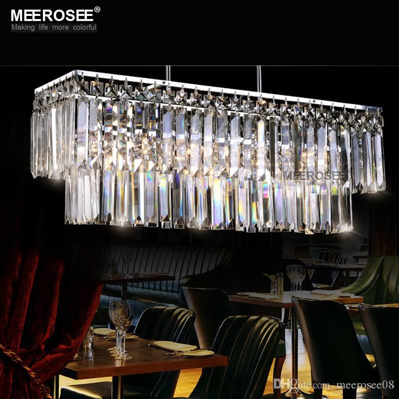 Modern Chandelier Crystal Light Fitting Rectangle Hanging Lamp For Modern Chandelier Crystal Light Fitting Rectangle Hanging Lamp For Dining Room Res Home Lighting Luminaire Low Voltage Pendant Lights Pull Down