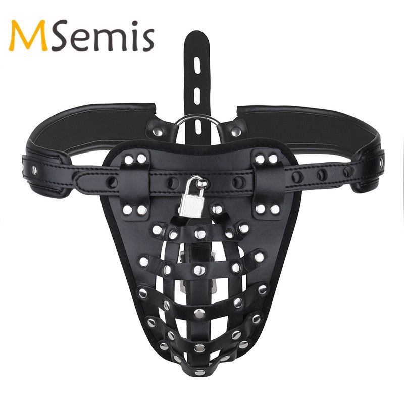 Sexy Gay Bondage Men Lingerie PU Leather Jockstrap Basket Thong G ...