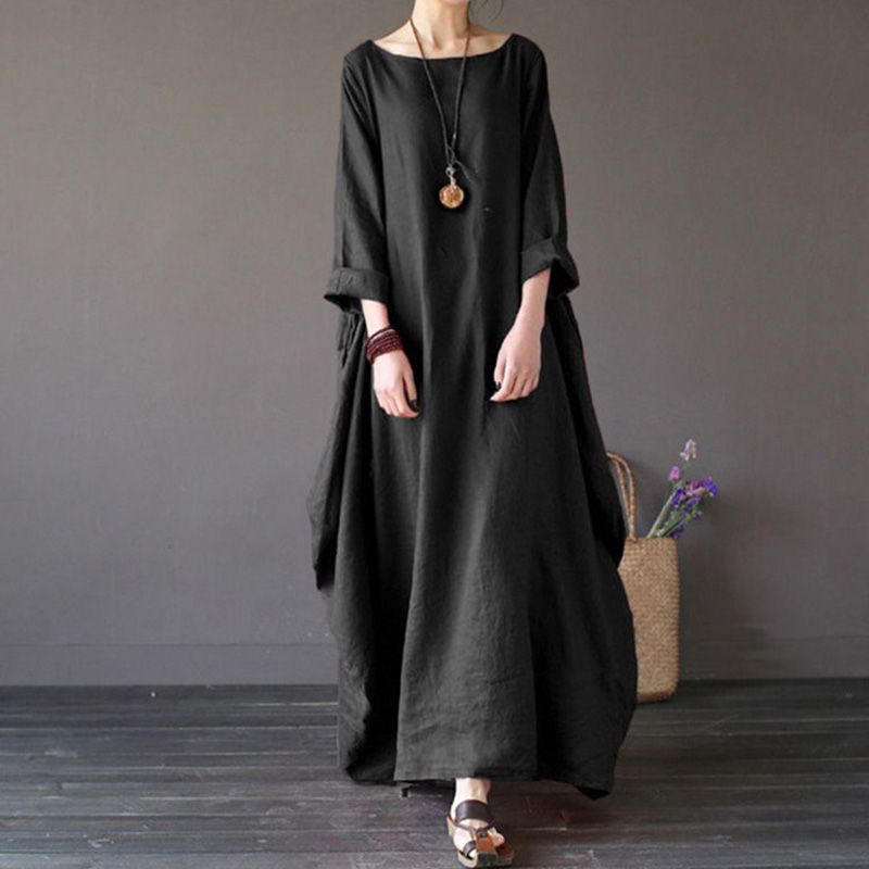 baggy linen dress
