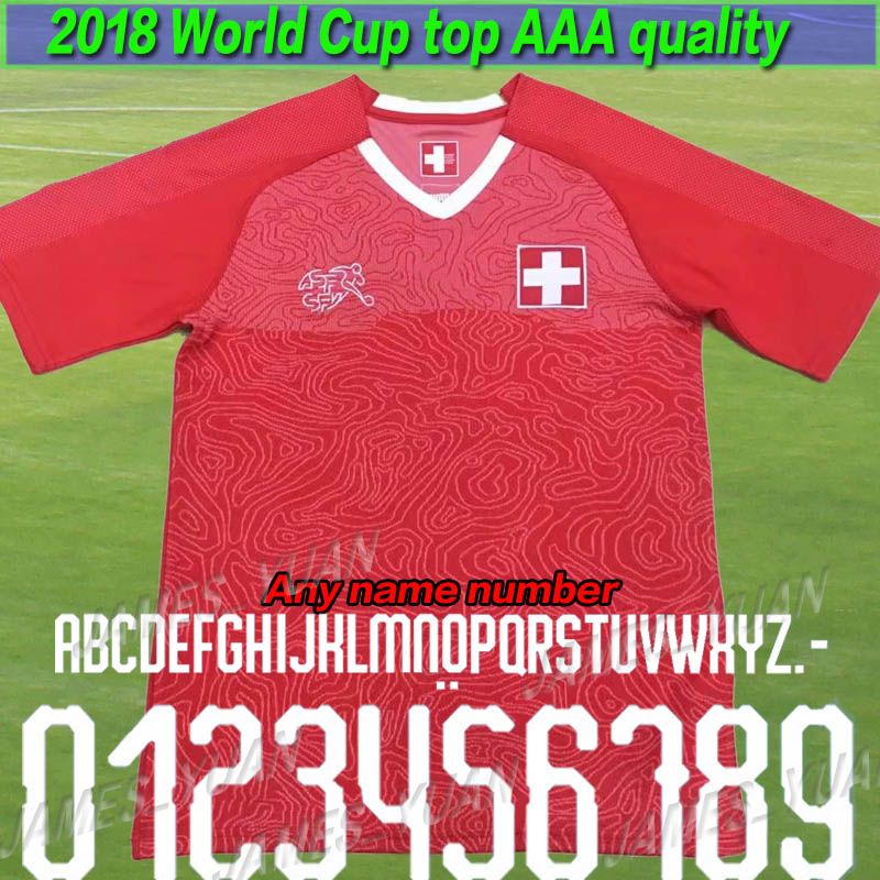2021 2018 World Cup Switzerland Soccer Jersey Home Red ...