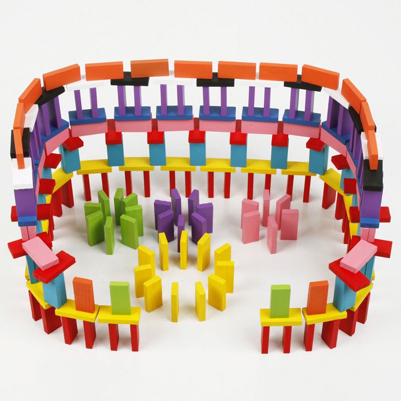 colored wooden dominoes
