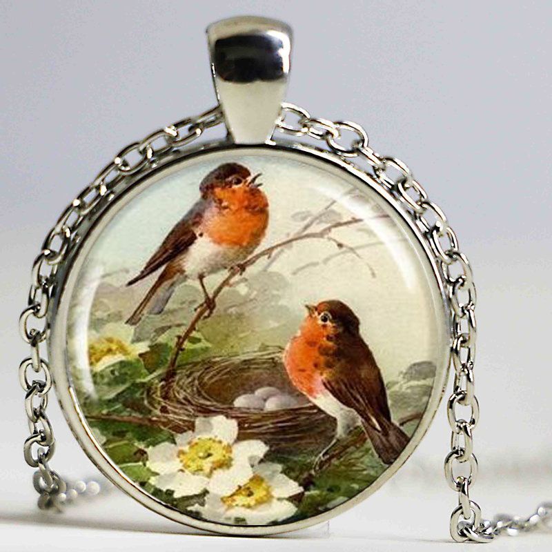 wholesale red robin necklace