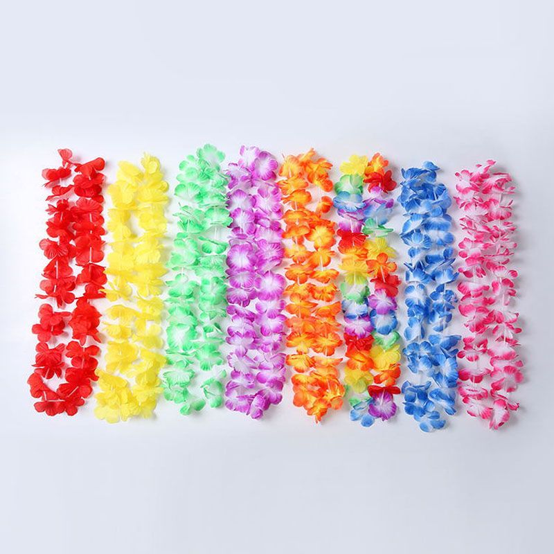 2020 Hawaii Lei Luau Party Supplies Garland Necklace Colorful Fancy