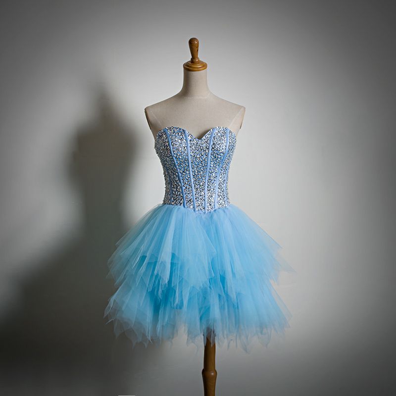 Abiti Da Cerimonia Abiti Da Cerimonia Di Tulle In Tulle Azzurri Abiti Da  Cerimonia Da Ballo Abiti Da Sera Corto Elegante Abito Da Sera Da 68,13 € |  DHgate Italy