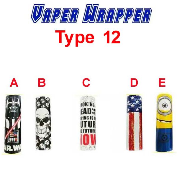 84 Styles 18650 Battery PVC Skin Sticker Vaper Wrapper