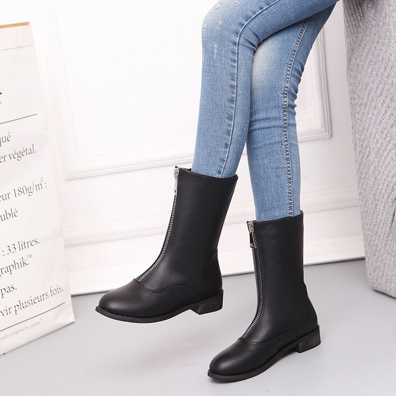 bottines femme noir sans talon