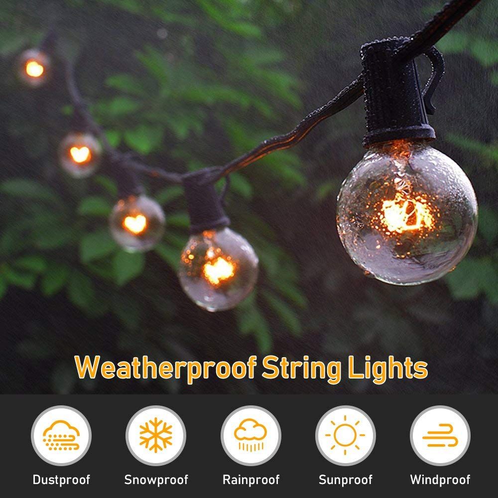 16 4ft Outdoor G40 Globe String Lights Vintage Backyard Patio 16 4ft Outdoor G40 Globe String Lights Vintage Backyard Patio With 20 Clear Bulbs For Indoor Use Hanging Light Strings Low Voltage