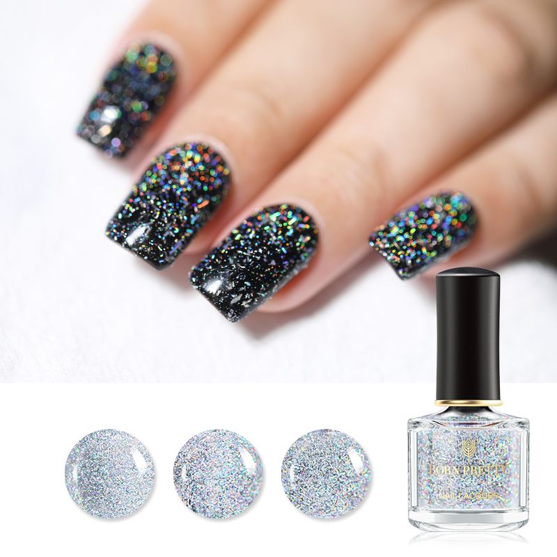 Matte Top Coat Over Holo born pretty 6ml holographic top coat nail polish shimmer glitter sequins varnish holo laser nail art lacquer shellac nail polish matte nail polish from