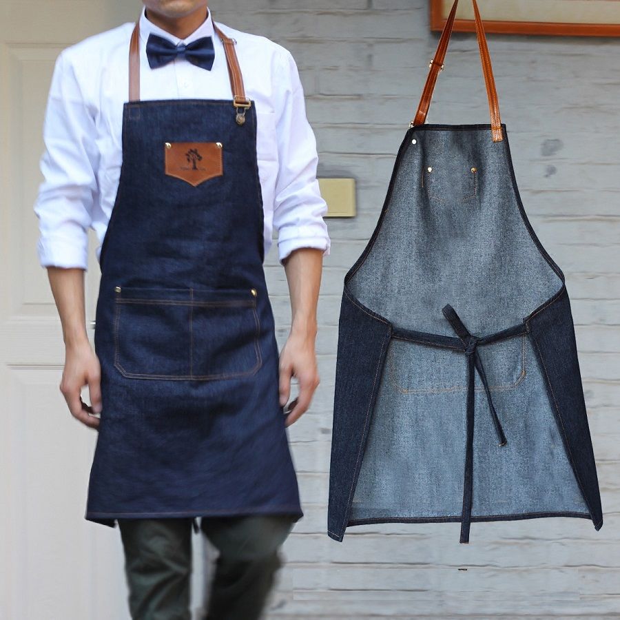 new simple antifouling kitchen apron women and men delantal chef work pinafore denim sleeveless avental coffee shop aprons christmas apron personalised - Kitchen Apron new simple antifouling kitchen apron women and men delantal chef work pinafore denim sleeveless avental coffee shop aprons christmas apron personalised - Kitchen Apron
