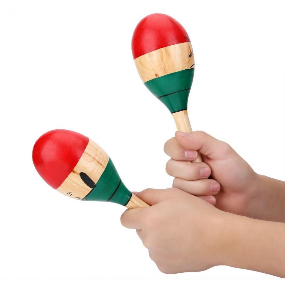 Shakers & Blocks Online Sale Wooden Maracas Durable Large 25cm Musical