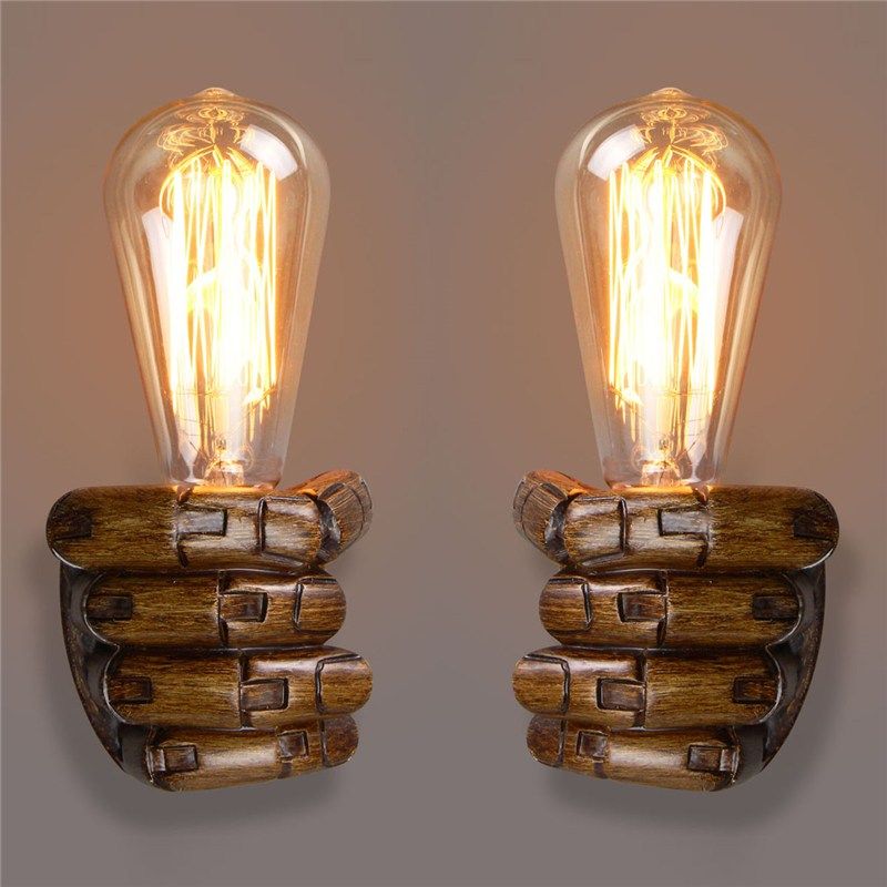 2018 Antique Right Left Hand Night Wall Light Lamp E27 Edison Bulbs 2018 Antique Right Left Hand Night Wall Light Lamp E27 Edison Bulbs Bar Coffee Loft Study Foyer Dining Room Home Decor From Hogon 53 15 Dhgate Com