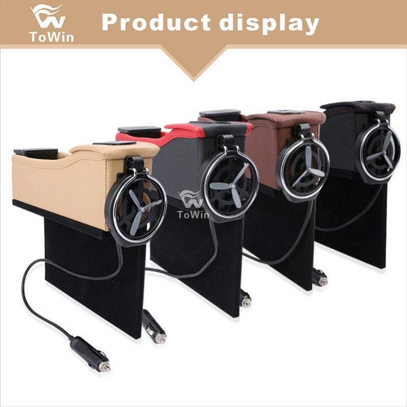 Multifunctional Car Seat Organize Box Organizer Console Side Pocket Coin Holder 2 Usb Ports Filler Gap Cell Phones Keys Cards Wallets