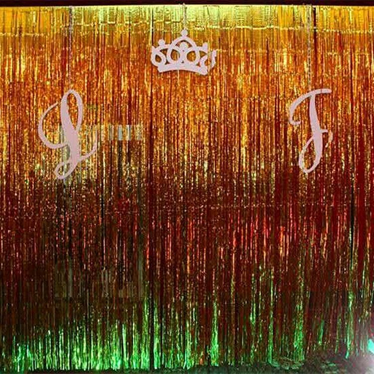 2019 Fengrise 1x2 3m Gold Foil Fringe Curtain Tinsel String Shiny 2019 Fengrise 1x2 3m Gold Foil Fringe Curtain Tinsel String Shiny Shimmer Party Wedding Birthday Door Decoration Photo Booth Backdrop From Yiaiying