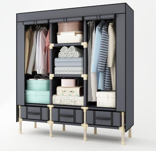 140 175 50cm 3 Styles Portable Enlarged Double Wardrobe Strong