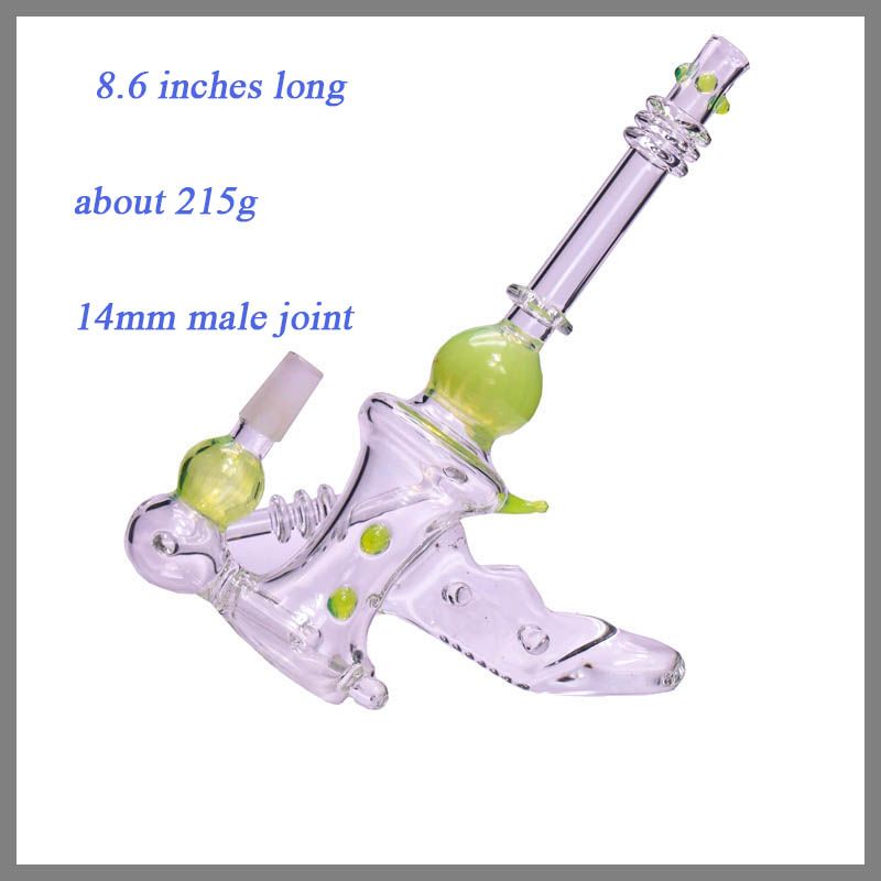 2020 8 Laser Pistol Glass Dab Rigs Futuristic Design Oil Rigs Ray Gun