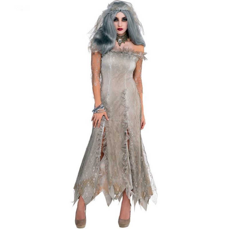 compre 2018 mujeres vampire zombie dress fantasma de halloween novia