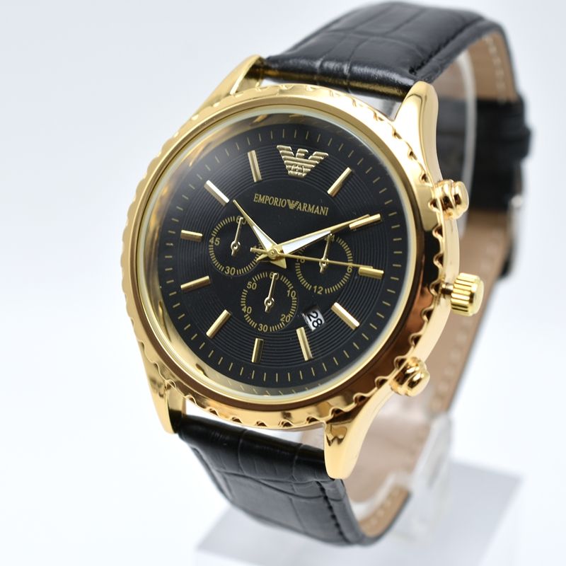 High Quality 40mm Quartz Leather Brand Aaa Luxury Mens Watches Gold