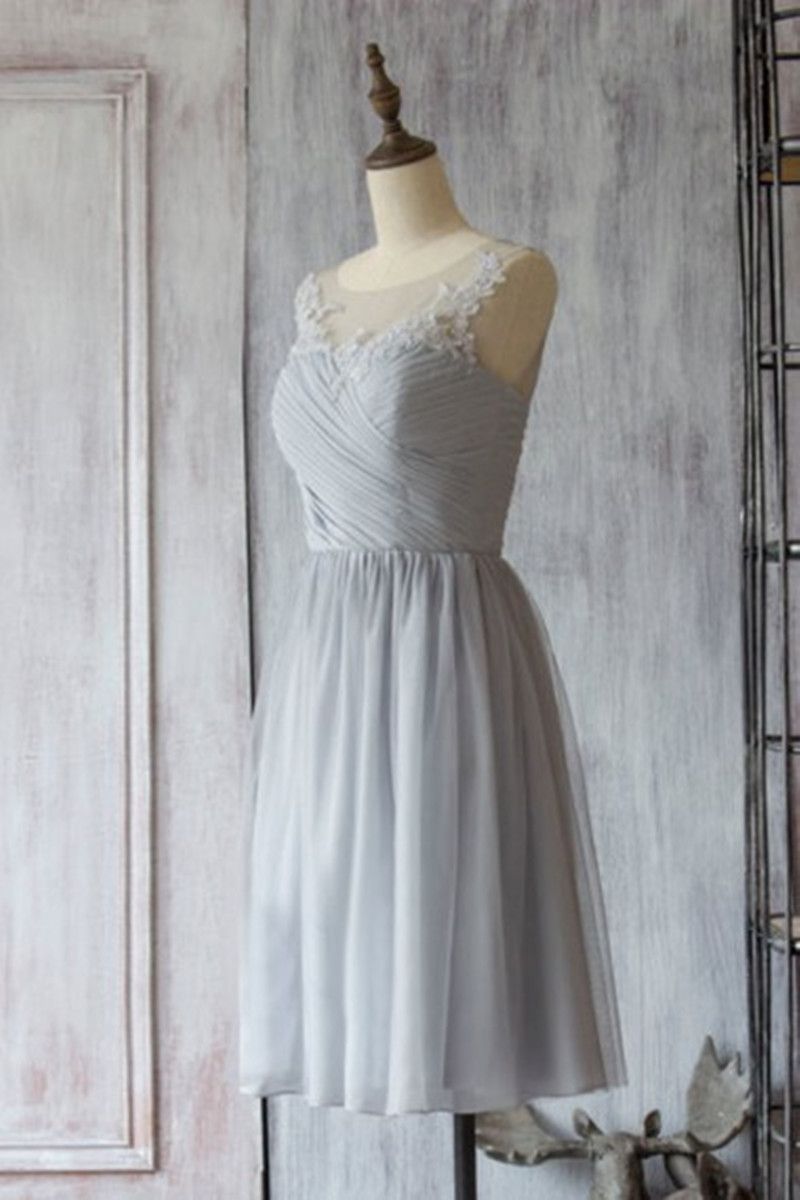 silver full length dress