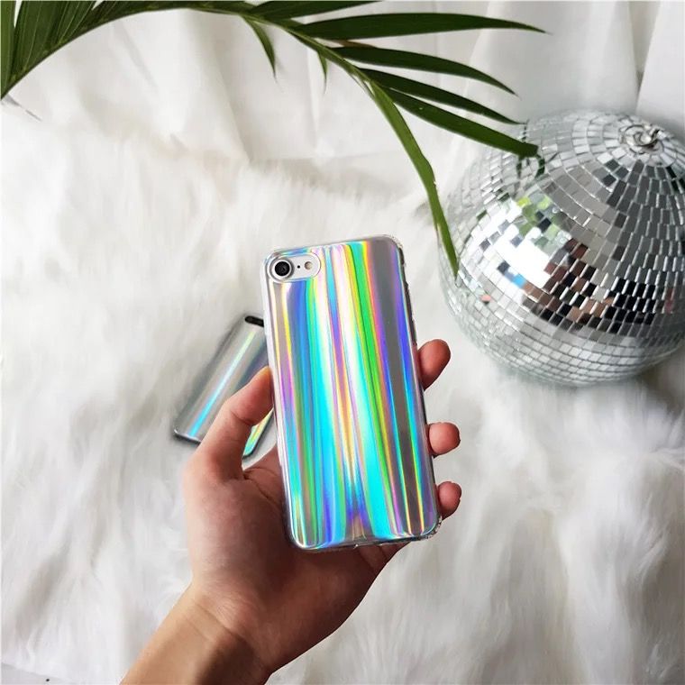 Holographic Iridescent Shockproof Sparkle Bling Glitter Shiny Cover