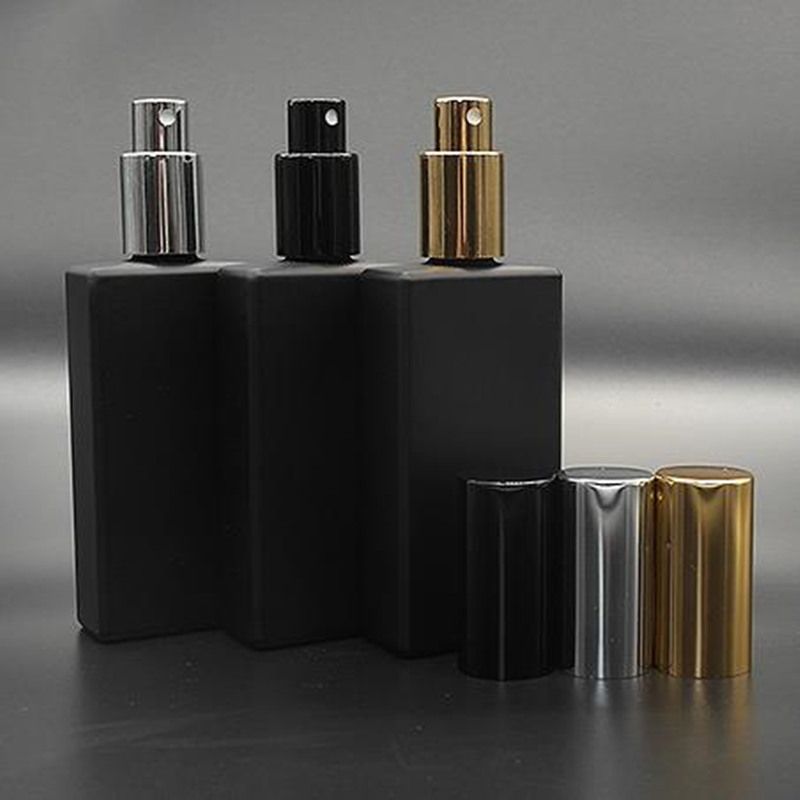 50ml Matte Black Empty Glass Spray Bottle With Fine Mist Sprayers For