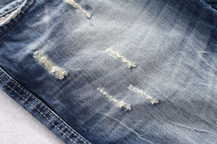 Купить Mens Fake Designer Jeans Ripped 