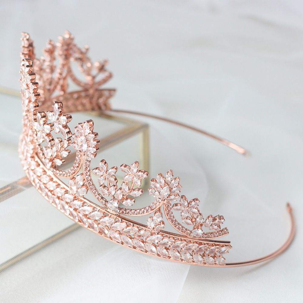 Fashionable Tiaras For Brides Bridal Crowns Wedding Tiaras Rose Gold