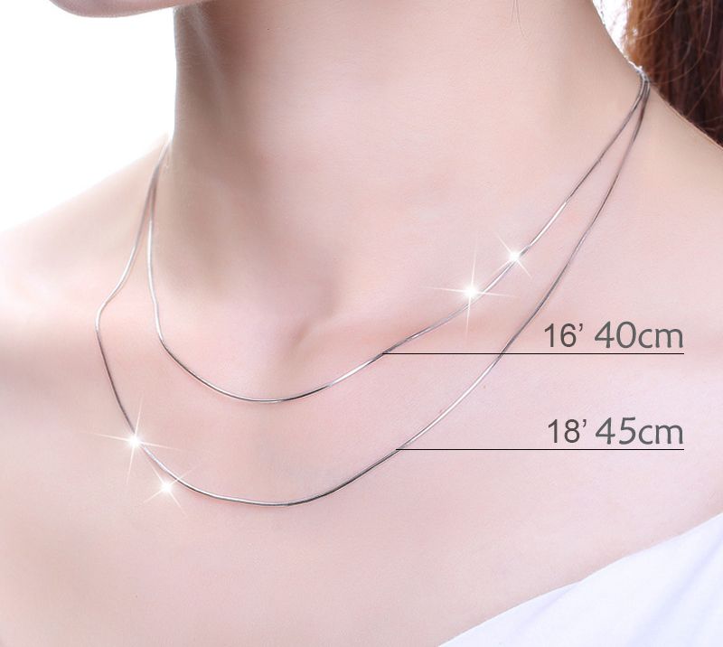16 inch necklace chain on woman Clearance